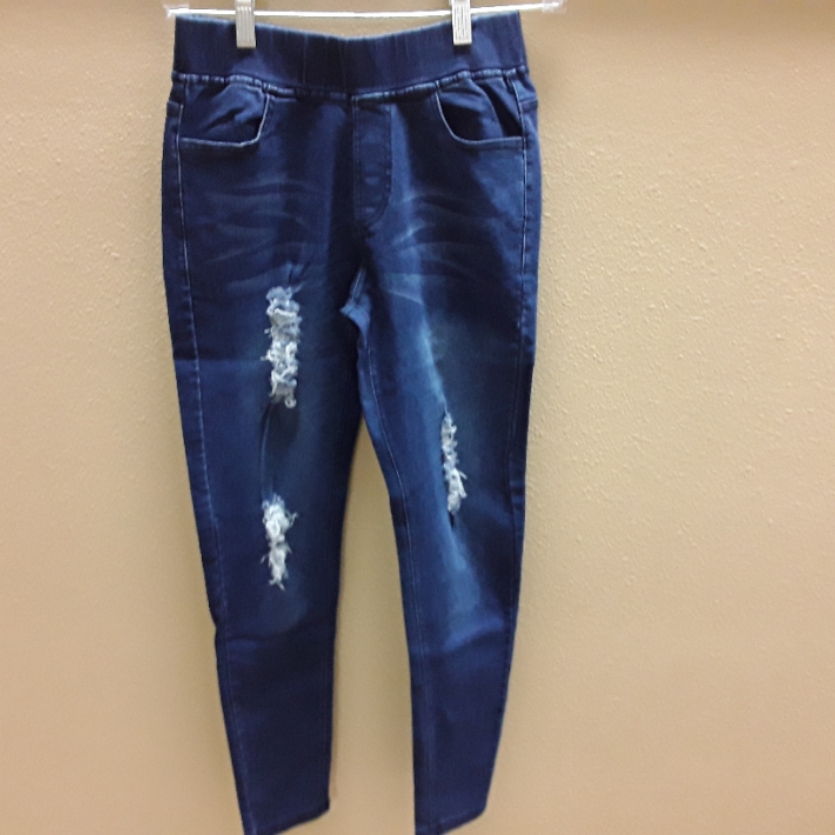 Denim Jeggings – Front Distressed 3XL – Classy Sisters Boutique